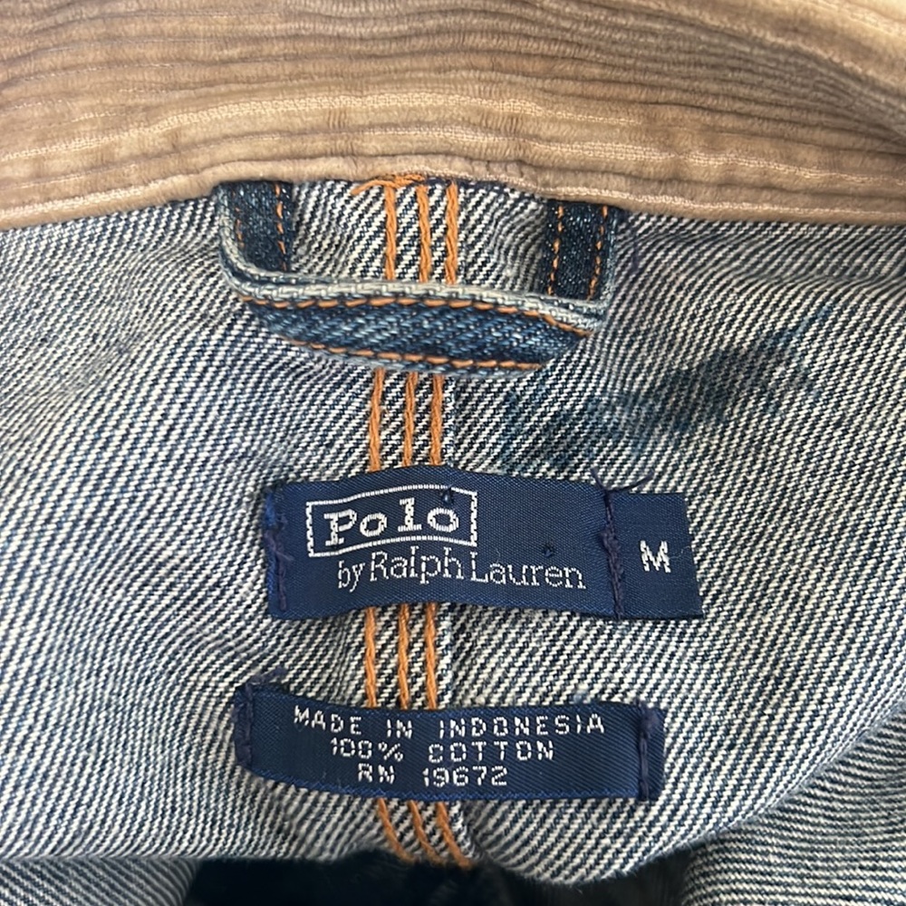 Sold 🌻 Vintage Polo Ralph Lauren Denim Trucker Jean Jacket M Unisex - Picture 11 of 11
